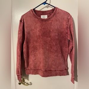 Vigoss Peach Acid Wash Tie Dye Cotton Crewneck Sweatshirt Size Small M